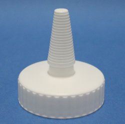 38mm 400 White Ribbed Nozzle Cap with Overcap and Induction Liner